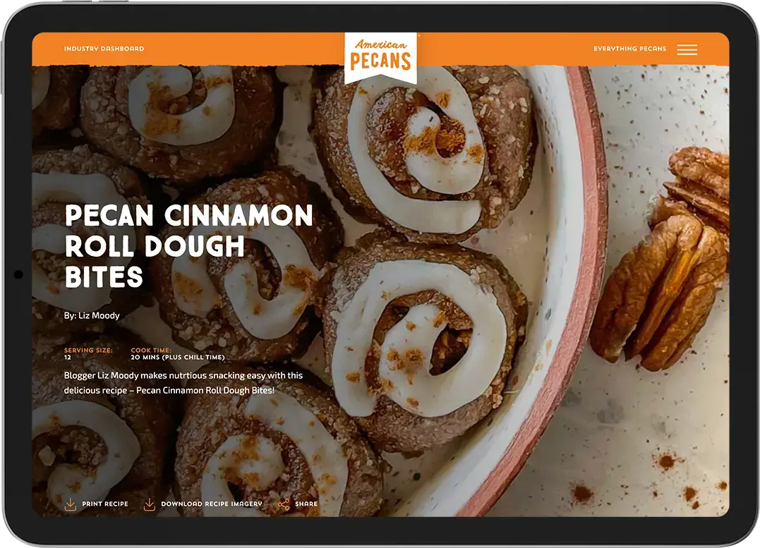 American Pecan Council Tablet Showcase